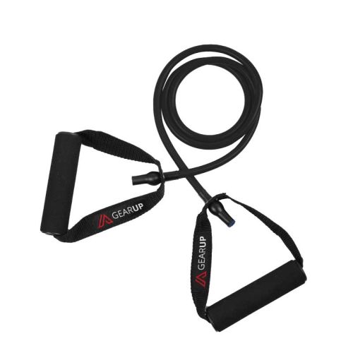 Λάστιχα Γυμναστικής με Λαβές GearUp Μαύρο : 20 lbs στα 6 x 112 x 1200mm