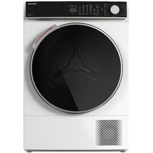 Στεγνωτήριο Ρούχων Sharp KD-NHL8S9GW3 8 kg, με Αντλία Θερμότητας, A+++ Λευκό