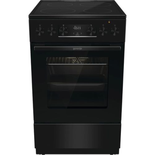 Κουζίνα Gorenje GEC5C40BG με Κεραμικές Εστίες 70lt με Υδρόλυση, Π50εκ, Α, Μαύρη