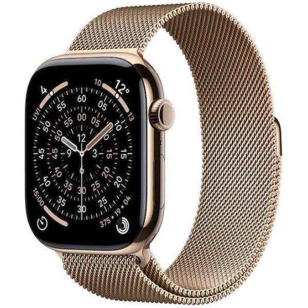 Apple Watch 11 46mm GPS+5G Titan Milanese M/L gold/gold (MFD84ZR/A)