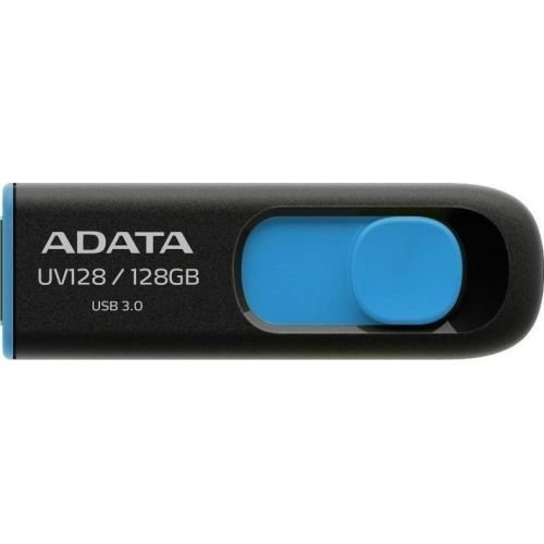 ADATA DashDrive UV128 128GB USB flash drive USB Type-A 3.2 Gen 1 (3.1 Gen 1) Black, Blue (AUV128-128G-RBE)