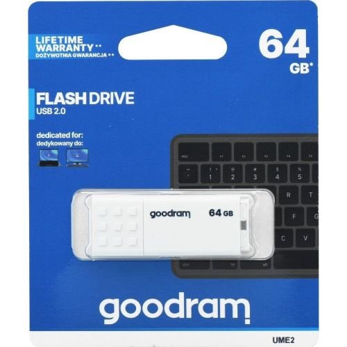 Goodram USB flash drive UME2 64 GB USB Type-A 2.0 White (UME2-0640W0R11)