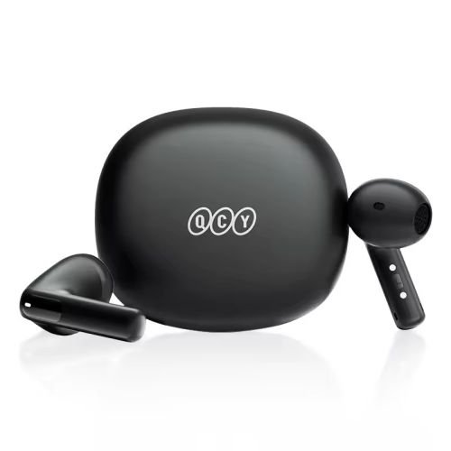 QCY AilyBuds E10 Black Hires Audio LDAC Semi-Ear TWS 4mics ENC 13mm dynamic driver IPX4 35h (QCY-QT35 Black)