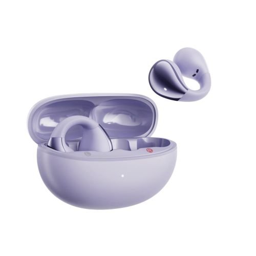 QCY Crossky C30 Purple (QT33) Open Ear TPU Earclip, Bass Enhance Algo. BT 5.4 Dual Connection Earbud (QCY-QT33 Purple)