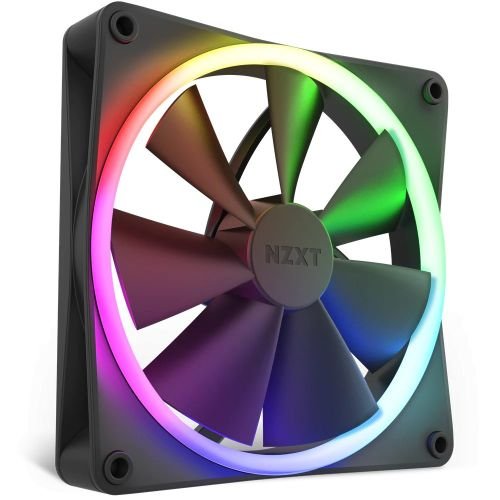 NZXT F140RGB Black 140ΜΜ Fluid Dynamic Bearing Quiet Airflow Fan (RF-R14SF-B1)