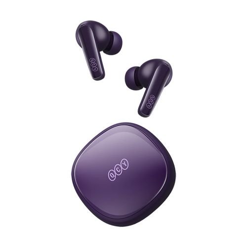 QCY T13X TWS Purple - 30 hour battery True Wireless in-ear earbuds Quick Charge 380mAh Gaming 0,068s (6957141408490)
