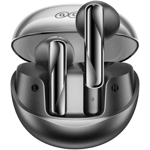 QCY Ailypods Clear Black - Semi-Ear 13mm driver, wind cancel ENC for calls, NCVM & Air case TWS BT (6957141408933)