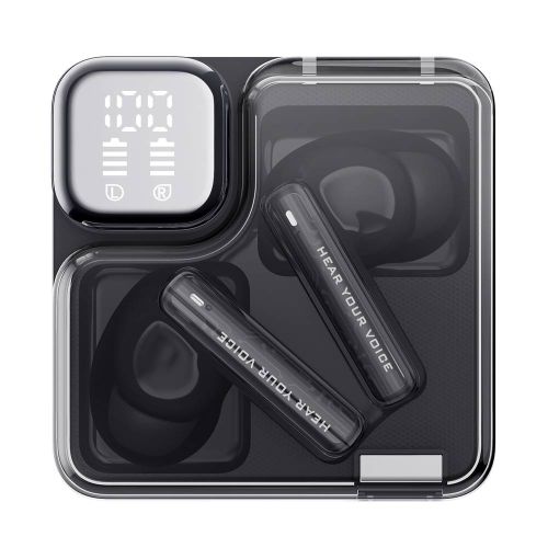QCY Melobuds Neo Black - TWS BT Earbuds with LED Display, Dual Connection, Anti-air calls 7h (6957141409190)
