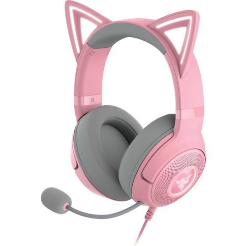 Razer KRAKEN KITTY V2 - Quartz - RGB - USB 7.1 Gaming Headset - Kitty Ears - PC / PS5 / SWITCH (RZ04-04730200-R3M1)