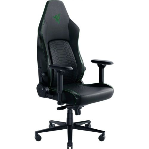 Razer ISKUR V2 Green - Leather Gaming Chair - Lumbar Support - Memory Foam Head Cushion (RZ38-04900100-R3G1)