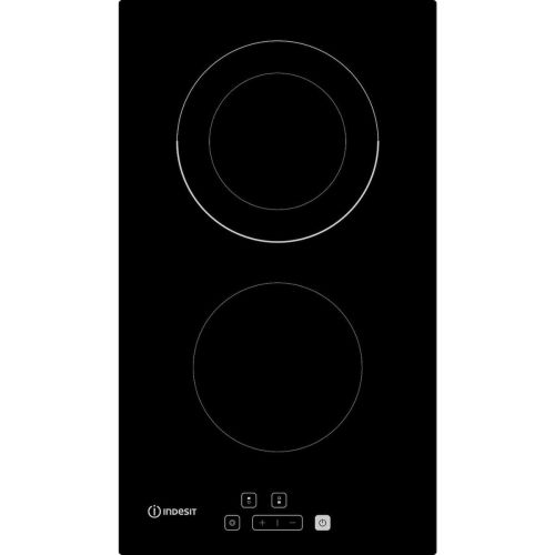 Εστία Αυτόνομη Κεραμική Domino Indesit IRD 2030 B 2 Θέσεων 30x52εκ. Μαύρη