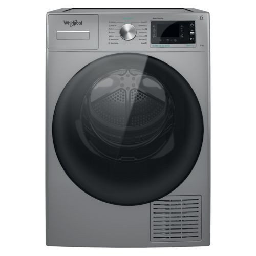 Στεγνωτήριο Ρούχων Whirlpool W7 D93SB EE  9kg A++ με Αντλία Θερμότητας,Ασημί