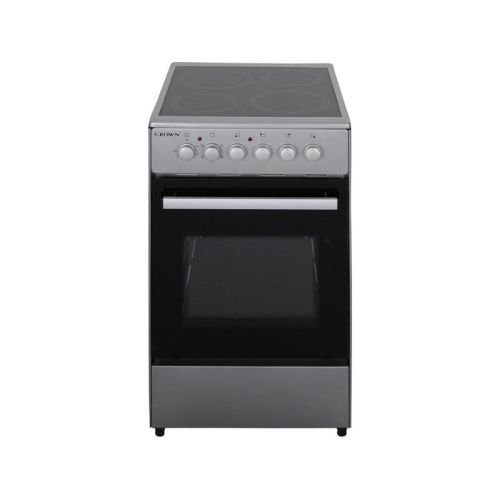 Κουζίνα Crown CEC-5060V IX 47lt με Κεραμικές Εστίες Π50εκ. Inox