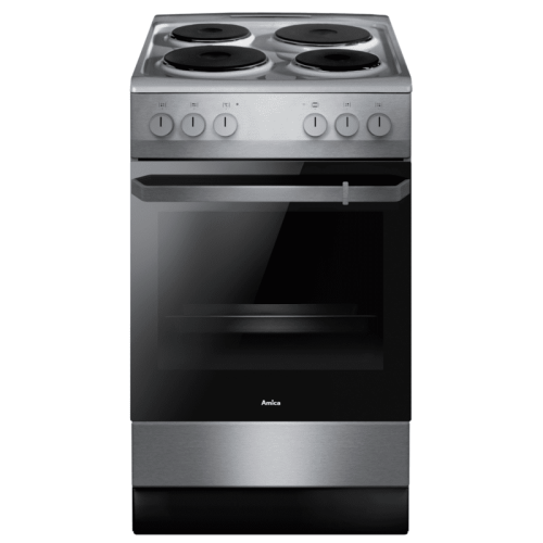 Κουζίνα AMICA 508EE2.30EEPF© 62lt με Εμαγιέ Εστίες Π50εκ. Inox
