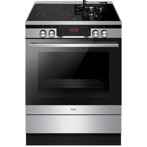 Κουζίνα AMICA 6226MCE3.45EEZPTSD(XX) 77lt με Εστίες Υγραερίου & Ρεύματος Π60εκ. Inox