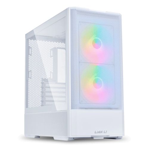 Lian Li LANCOOL 207 White - ATX PC Case (4 FANS) 2 x front 140 ARGB PWM & 2  bottom 120 PWM reverse (G99.LAN207RW.00)