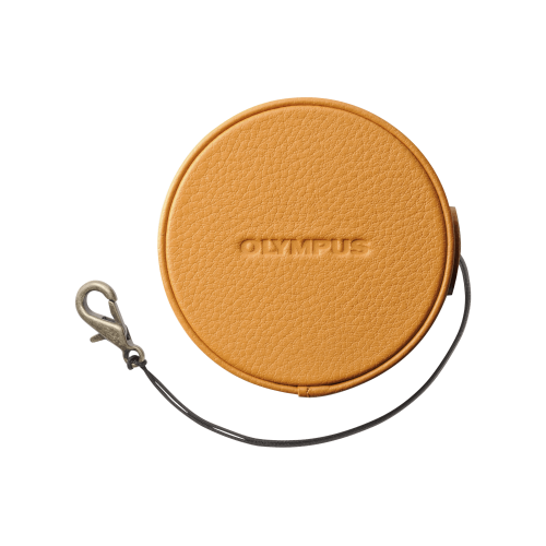 Olympus LC-60.5GL LBR Genuine Leather Lens Cover (60.5 mm) - light brown (V603001MW000)