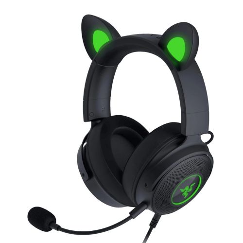 Razer KRAKEN KITTY V2 PRO - Black - RGB - USB 7.1 Gaming Headset - Kitty, Bear, Bunny Ears (RZ04-04510100-R3M1)