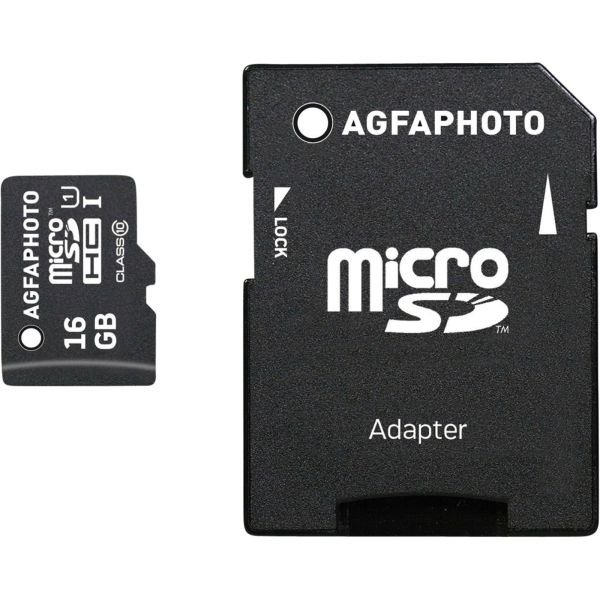 AgfaPhoto MicroSDHC UHS-I   16GB High Speed Class 10 U1 + Adapter (10580)