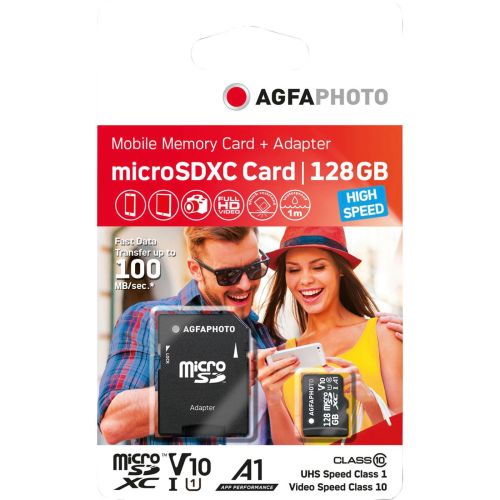 AgfaPhoto MicroSDXC UHS-I  128GB High Speed Class 10 U1 V10 (10583)
