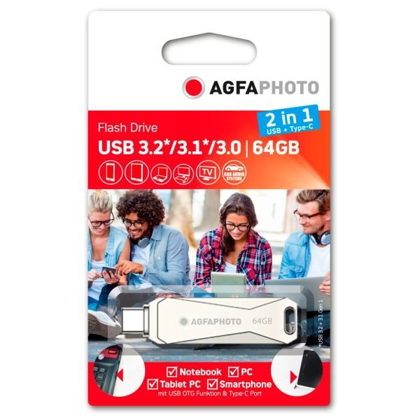 AgfaPhoto USB 3.0 2in1      64GB USB-TypeC (10543N)