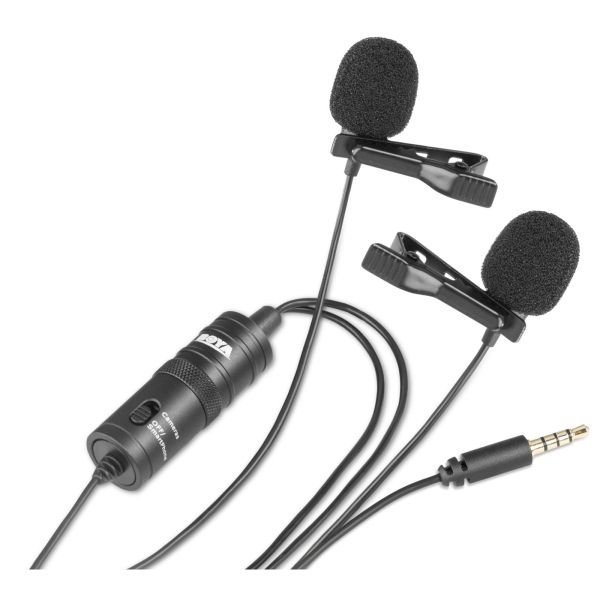 BOYA BY-M1DM     Dual Omni Directional Lavalier Microphone (BY-M1DM)