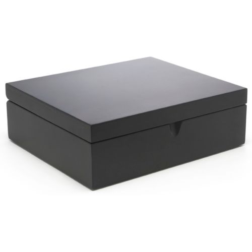 Bredemeijer Tea Bag Box with 6 Compartments, black 184006 sustainable bamboo (184006)