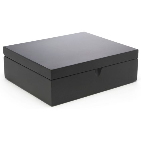Bredemeijer Tea Bag Box with 6 Compartments, black 184006 sustainable bamboo (184006)