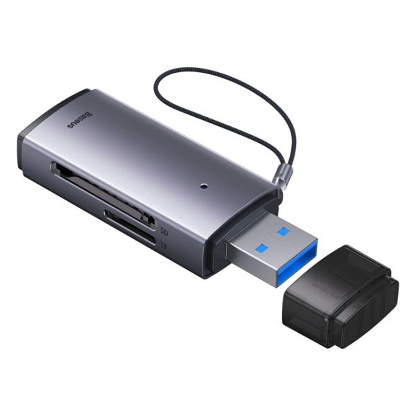 Baseus Lite Serie USB-A Kartenleser Grau (WKQX060013)
