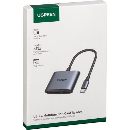 UGREEN USB-C to SD/TF + USB 2.0 Memory Card Reader (80798)
