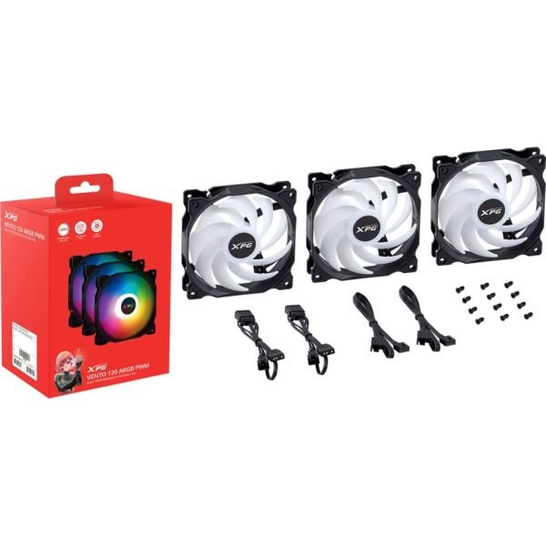 ADATA XPG VENTO 120 3er PACK LÃFTER RGB BLACK (75261454)