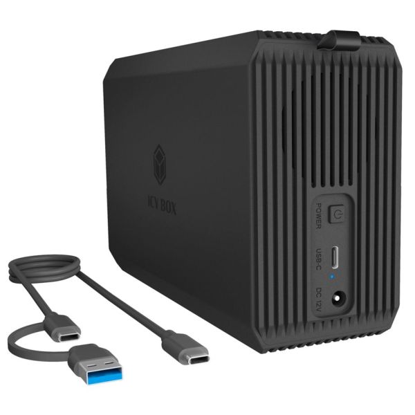 ICY BOX IB-RD3720-CU3 2-fach RAID GehÃ¤use 2,5 /3,5 (IB-RD3720-CU3)