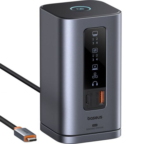 Baseus Spacemate Series 11-in-1 (WIN) Docking Station, Grau (B00568101813-00)
