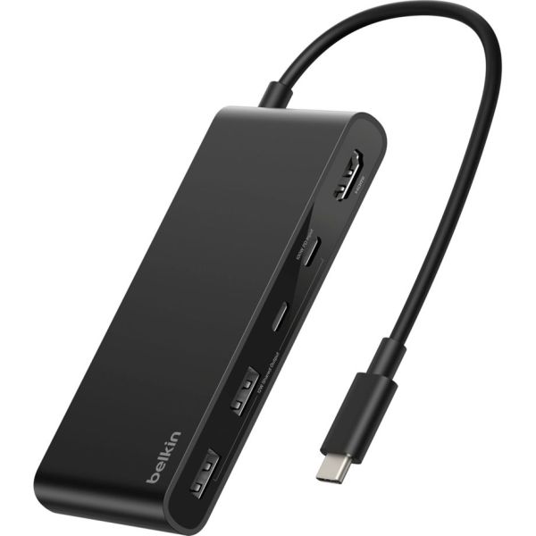 Belkin CONNECT USB-C 7-in-1 mit Dual USB-C Ports,schw.AVC023hqBK (AVC023HQBK)