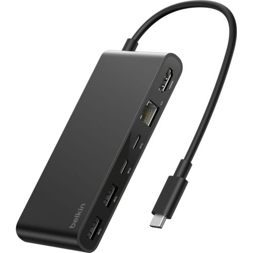Belkin CONNECT USB-C 8-in-1 Hub Dual USB-C Ports schw.INC024hqBK (INC024HQBK)