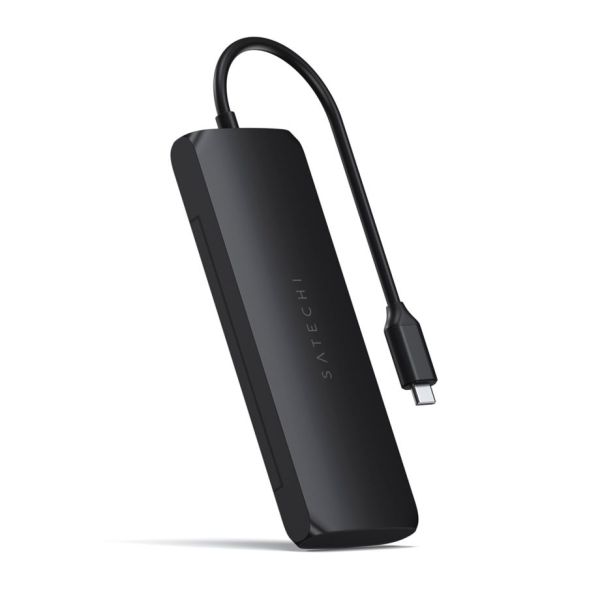 Satechi USB-C Hybrid Multiport Adapter with SSD Enclosure black (ST-UCHSEK)