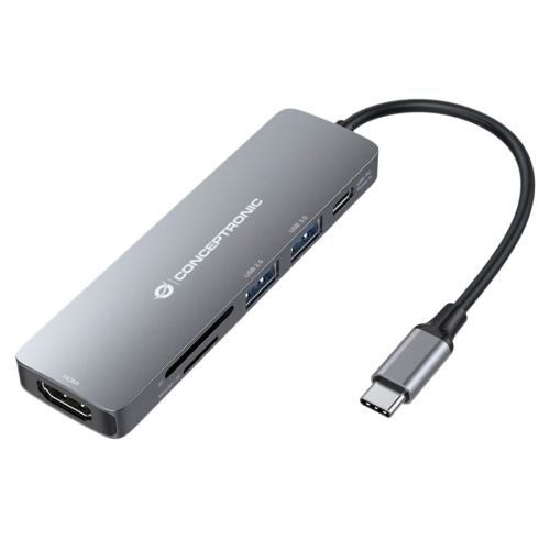 Conceptronic DONN11G 6-in-1 USB-C Adapter (DONN11G)
