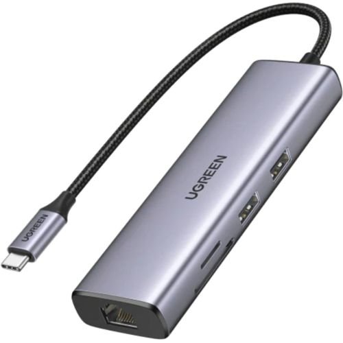 UGREEN USB-C to 2*USB3.0+HDMI+RJ 45+SD&TF +PD port Hub (90568)