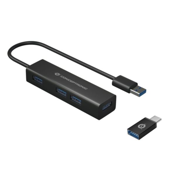 Conceptronic HUBBIES06B 4-Port-USB 3.0-Hub (HUBBIES06B)