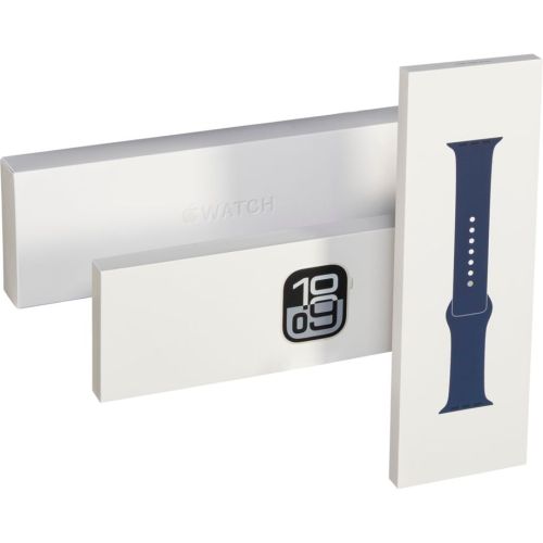 Apple Watch 10 46mm GPS+4G Alu Sport M/L Silver/Denim (MWY13QF/A)