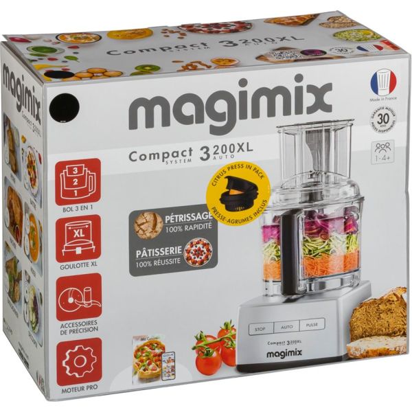 Magimix Compact C.S. 3200 XL + Citrus Juicer Black (85326 EA)