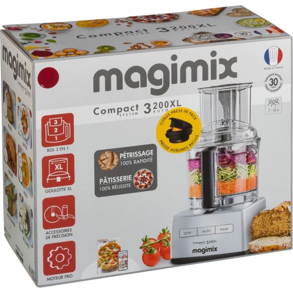 Magimix Compact C.S. 3200 XL + Citrus Juicer Red (85327 EA)