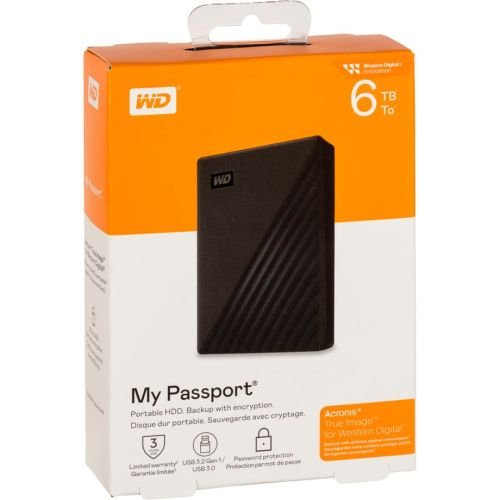 Western Digital My Passport  6TB Black USB 3.2 Gen 1 (WDBR9S0060BBK-WESN)