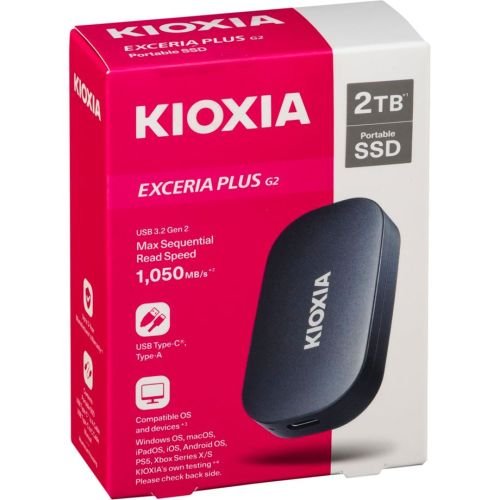 KIOXIA EXCERIA PLUS G2    2000GB Portable SSD USB 3.2 Gen2 Type C (LXD20K002TG8)