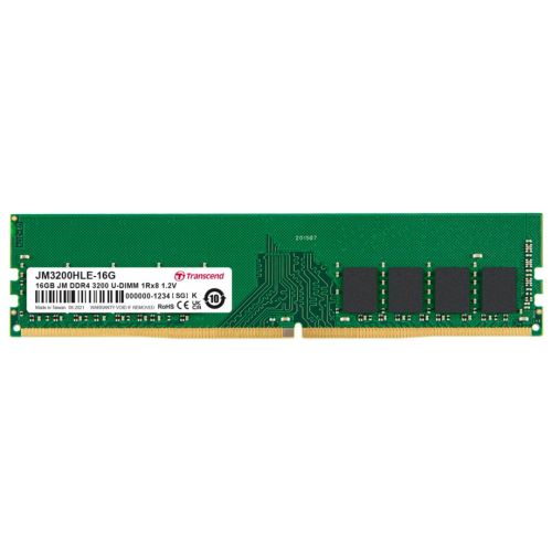 Transcend 16GB DDR4 3200 MT/s UDIMM 288pin 1R x8 unbuffered (JM3200HLE-16G)
