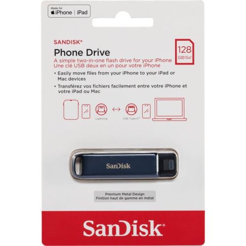 SanDisk Phone Drive  2in1  128GB USB C USB A   SDIXD0N-128G-GN6NE (SDIXD0N-128G-GN6NE)