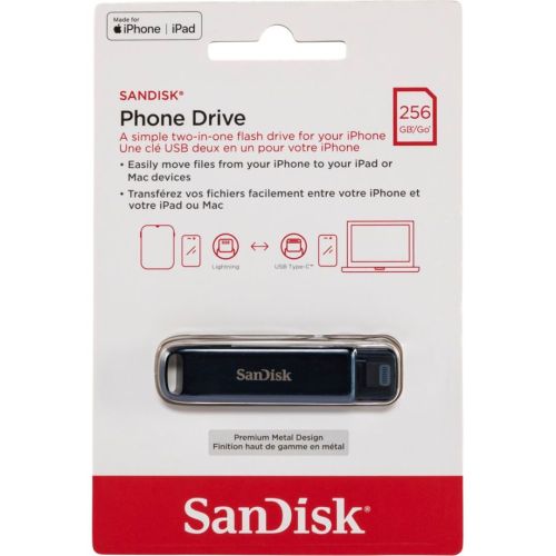 SanDisk Phone Drive  2in1  256GB USB C USB A   SDIXD0N-256G-GN6NE (SDIXD0N-256G-GN6NE)