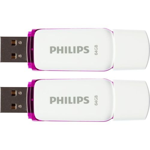 Philips USB 2.0 2-Pack      64GB Snow Edition Magic Purple (FM64FD70D/00)