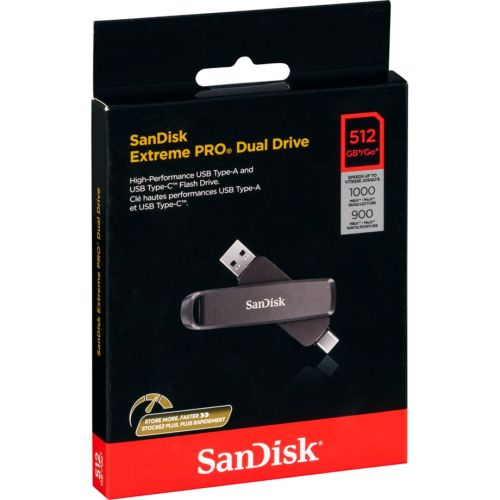 SanDisk Extreme Pro  Dual  512GB USB A+C  Flash   SDDDE1-512G-G46 (SDDDE1-512G-G46)