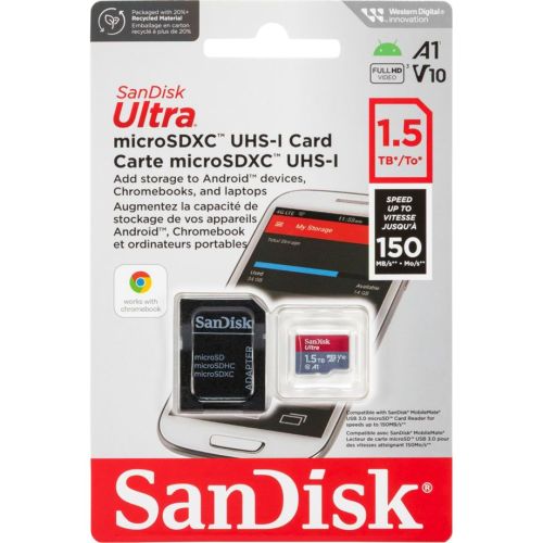 SanDisk Ultra microSDXC A1 1,5TB 150MB/s Adapt.SDSQUAC-1T50-GN6MA (SDSQUAC-1T50-GN6MA)